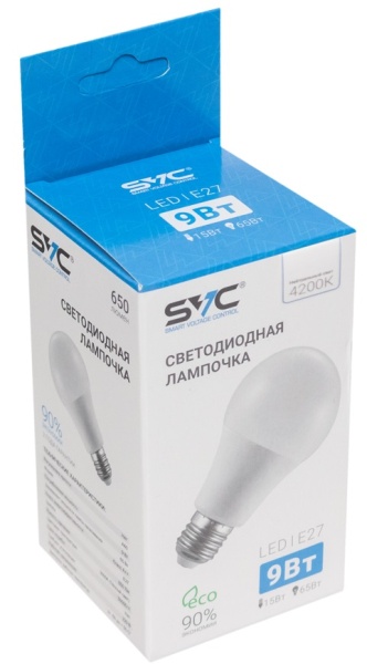 Лампочка SVC A60-9W-E27-4200K