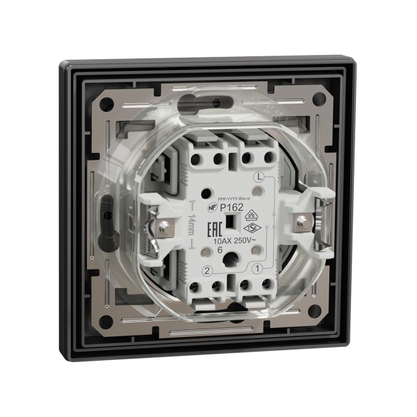 Выключатель Schneider Electric одноклавишный SE EPH0400171 Asfora антрацит