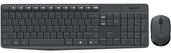 Комплект беспроводной клавиатура + мышь Logitech MK235, USB