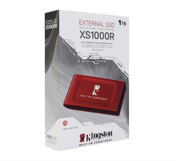 Внешний SSD 1TB Kingston XS1000 Red, SXS1000R/1000GA