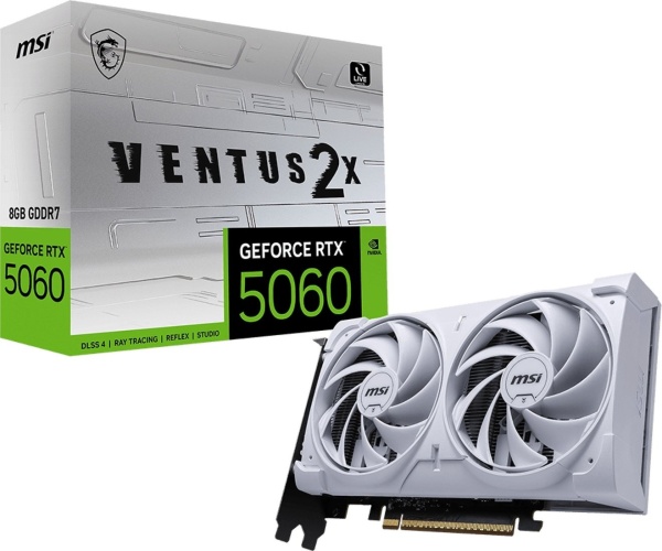 Видеокарта MSI RTX 5060 8G VENTUS 2X WHITE