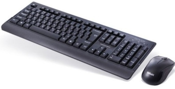 Комплект клавиатура + мышь Delux DLD-6075OUB, USB, Black