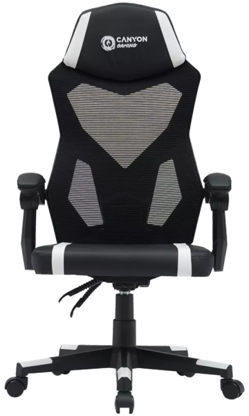 Компьютерное кресло Canyon Flow Black/White, CNE-MCH01W