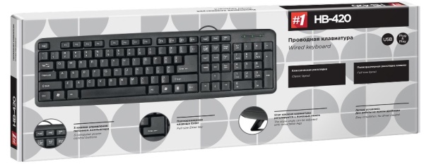 Клавиатура Defender #1 HB-420, Black, USB