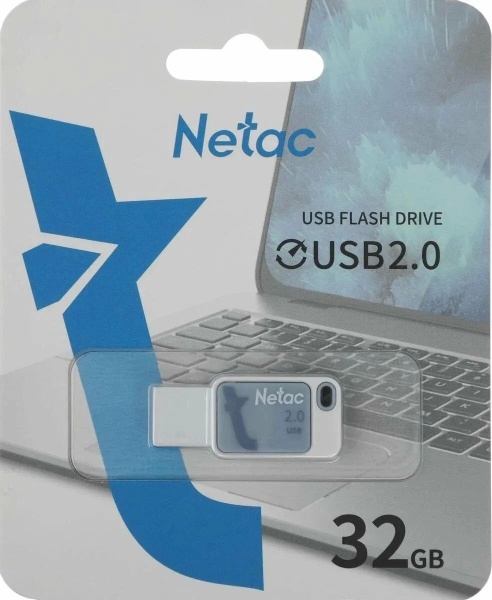 USB Flash drive 32GB Netac UA31 Blue USB2.0, NT03UA31N-032G-20BL