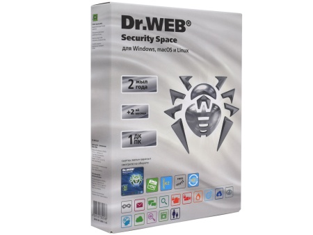 Антивирус Dr.WEB Security Space SILVER, 1 ПК на 2 года, BHW-BK-26M-1-A3