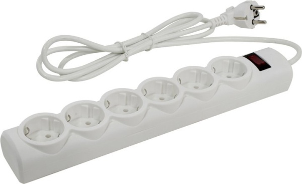 Сетевой фильтр Defender DFS 151 (6розеток 1.8m), White