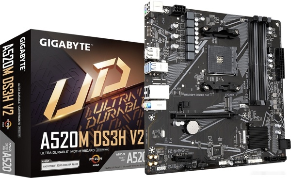 Материнская плата Gigabyte A520M DS3H V2