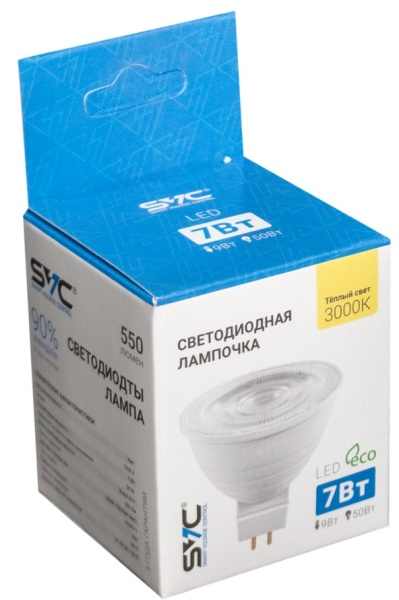 Лампочка SVC LED JCDR-7W-GU5.3-3000K