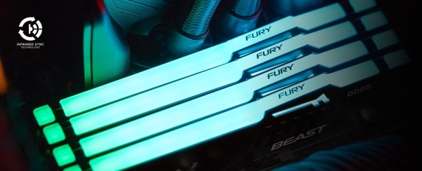 Оперативная память DDR5 6000/32Gb (2x16Gb) Kingston FURY Beast RGB, KF560C36BBE2AK2-32