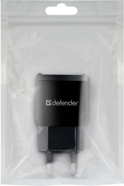 Сетевой адаптер Defender EPA-13, 2xUSB, 5V/2.1А, черный
