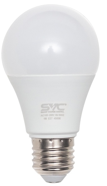 Лампочка SVC LED G45-9W-E27-4500K