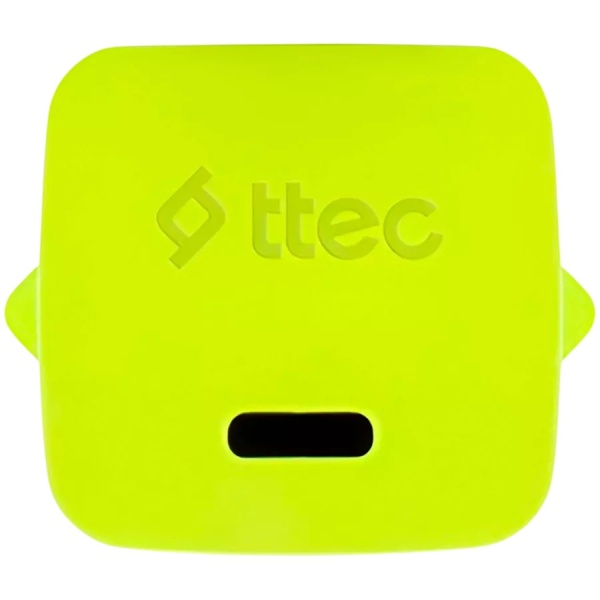 Зарядное устройство TTEC 20W PD Travel Fast Charger + USB-C - Lightning Cable 120cm Neon Yellow, 2SCG20LNS