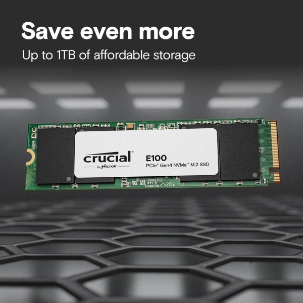 Диск SSD M.2 1TB Crucial E100, CT1000E100SSD8