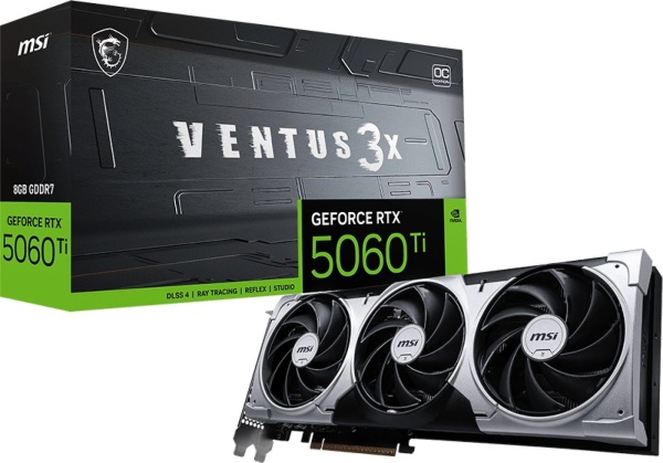 Видеокарта MSI RTX 5060 Ti 8G VENTUS 3X OC