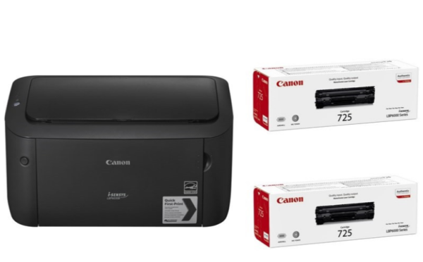 Принтер лазерный Canon LBP-6030B, Black, A4 + 2 шт картриджа Canon 725 в комплекте