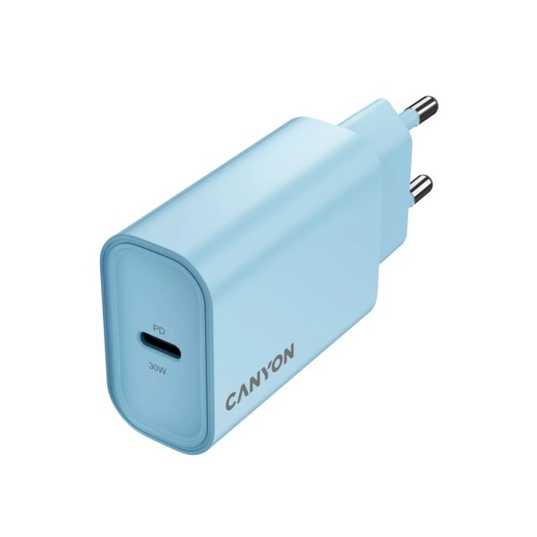 Зарядное устройство Canyon Wall Charger OnCharge 30CL Light Blue, CNE-CHA30CLLBL