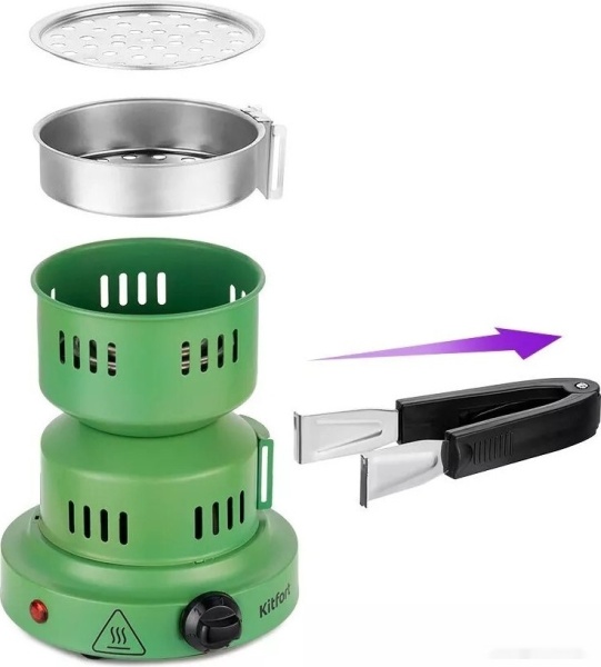 Электрическая плита для розжига углей для кальяна Kitfort КТ-168