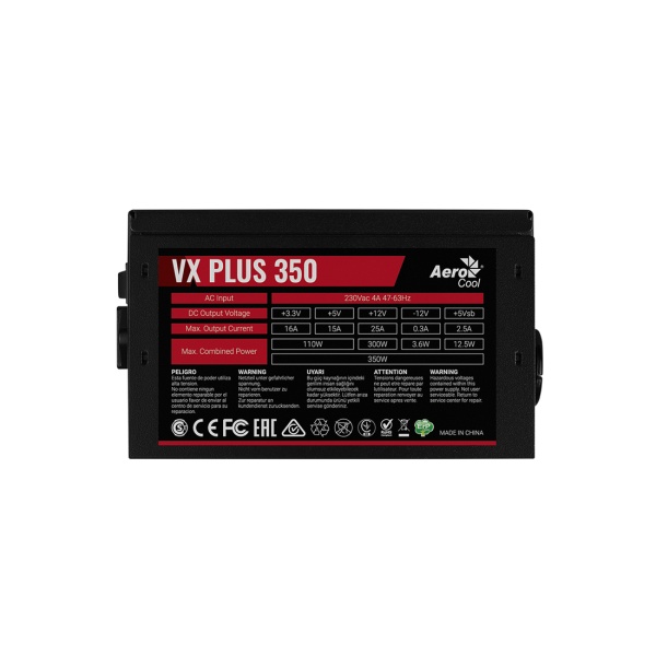 Блок питания Aerocool VX PLUS Stealth 350, ACPN-VS35NEY.12