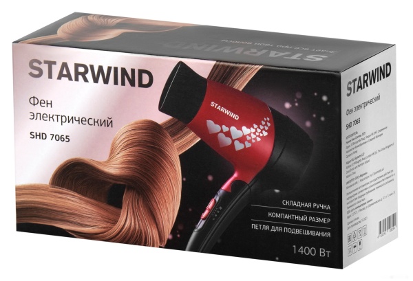 Фен StarWind SHD7065 Black/Red
