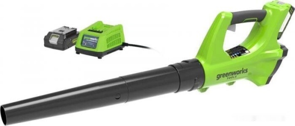 Воздуходувка аккумуляторная Greenworks G24ABK2 24V 2Ah и ЗУ, 2404807UA