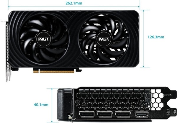 Видеокарта PALIT RTX 5060 Ti DUAL OC 8GB, NE7506TT19P1-GB2062D