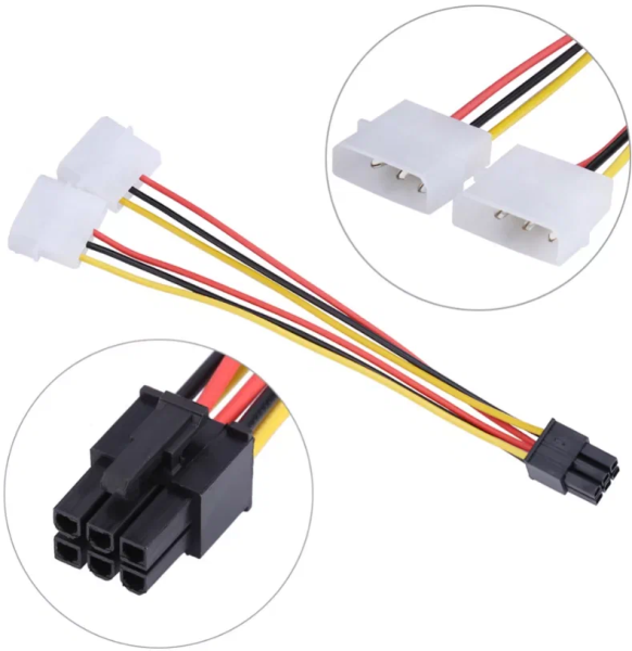 Адаптер для питания видеокарты Molex - VGA 6-pin