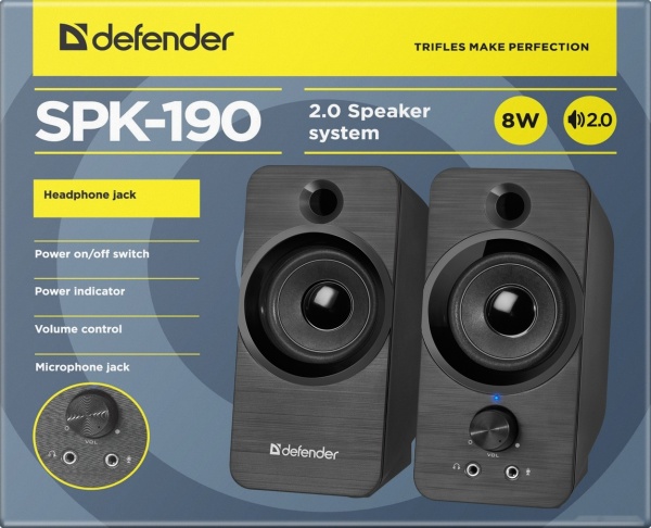 Акустическая система Defender SPK-190, Black