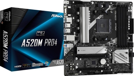 Материнская плата ASRock A520M PRO4