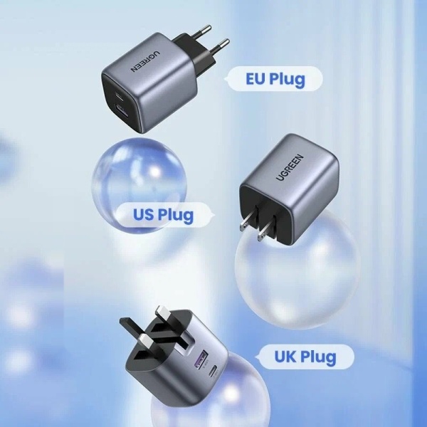 Зарядное устройство Ugreen CD350 15539 Nexode 35W 1*Type-C 1*Type-A