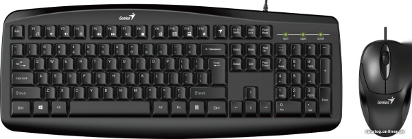 Комплект клавиатура + мышь Genius Smart KM-200, USB, Black