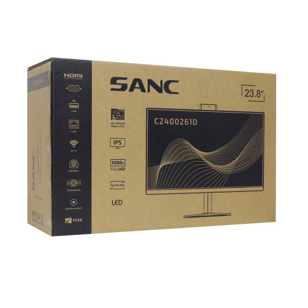 Моноблочная платформа Sanc C2400261D White (23.8" FHD/MB H610/SO-DIMM DDR4/no SSD/WIFI/keyb+mouse)