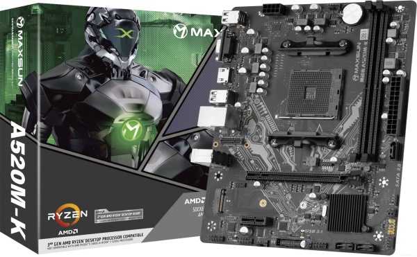 Материнская плата Maxsun Challenger A520M-K