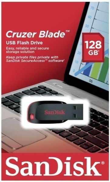 USB Flash drive 128Gb SanDisk SDCZ50-128G-B35, USB2.0