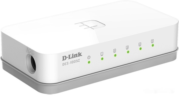 Коммутатор D-Link DES-1005C/B1A, 5-port 10/100 mini Desktop Switch, Plastic case