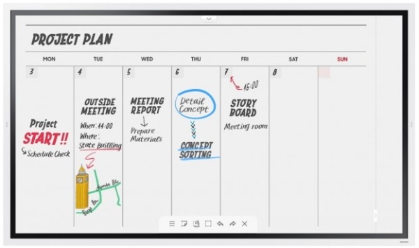 Интерактивный панель 65" Samsung Flip 2, LH65WMRWBGCXCI
