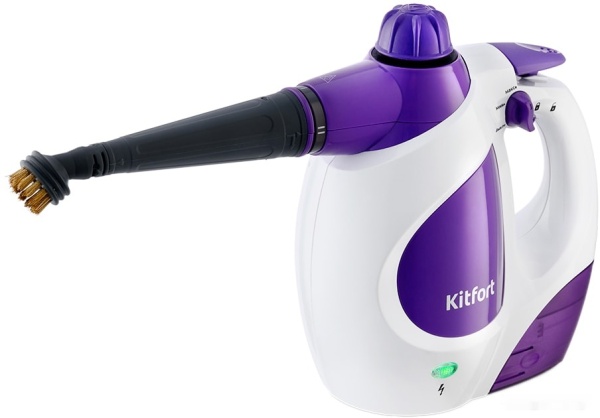 Пароочиститель Kitfort KT-976, бело-фиолетовый