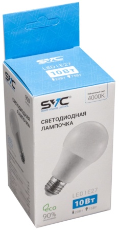 Лампочка SVC LED A60-10W-E27-4000K