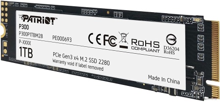 Диск SSD M.2 PCI-E 1TB Patriot P300, P300P1TBM28
