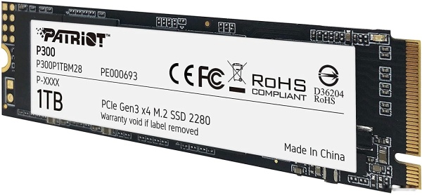 Диск SSD M.2 PCI-E 1TB Patriot P300, P300P1TBM28
