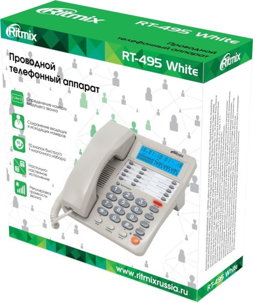 Телефон Ritmix RT-495 White