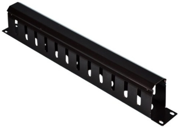 Кабельный органайзер SHIP J606-2, тип пенал, металлический, 1U, чёрный