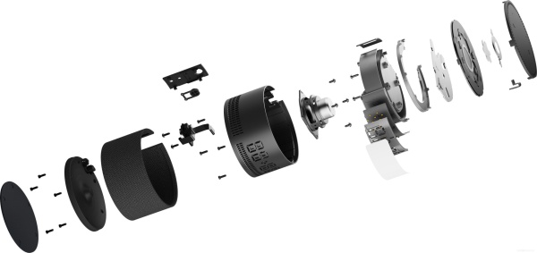 Умная колонка Яндекс Станция Мини с часами Черный оникс, YNDX-00020K