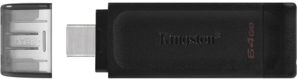 USB Flash drive 64Gb Kingston DataTraveler 70, DT70/64GB, Black, только Type-C