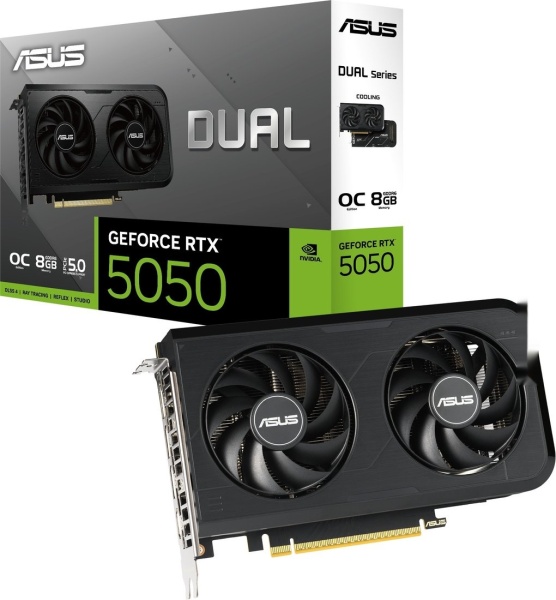Видеокарта ASUS DUAL RTX 5050 8GB GDDR6 OC Edition, DUAL-RTX5050-O8G