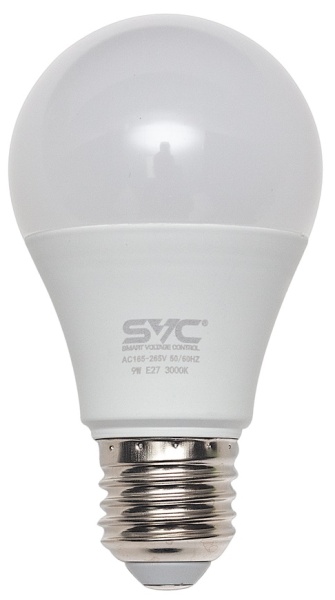 Лампочка SVC A60-9W-E27-3000K