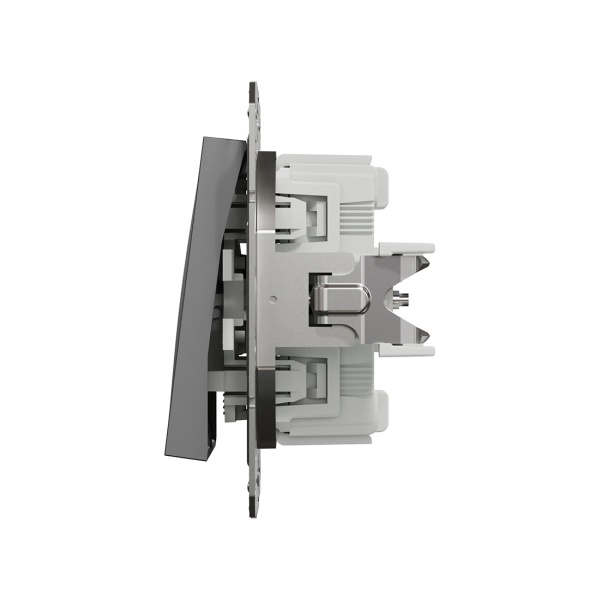 Выключатель Schneider Electric двухклавишный SE EPH0600171 Asfora механизм антрацит