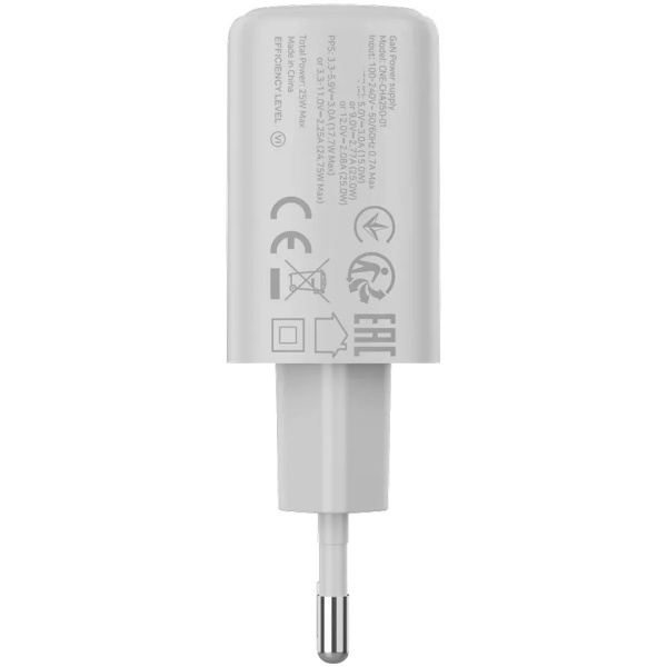 Зарядное устройство Canyon Wall Charger OnCharge 250 White, CNE-CHA250-01