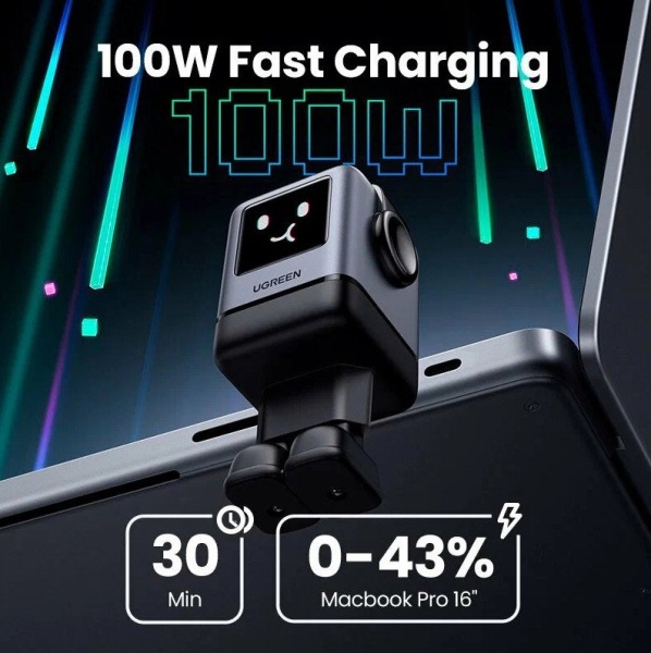 Зарядное устройство Ugreen X688 45515B UNO 100W 4-Port GaN Type-A+3*Type-C