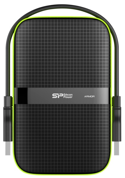 Внешний HDD 2.5" 1TB Silicon Power A60 Black/Green, SP010TBPHDA60S3K